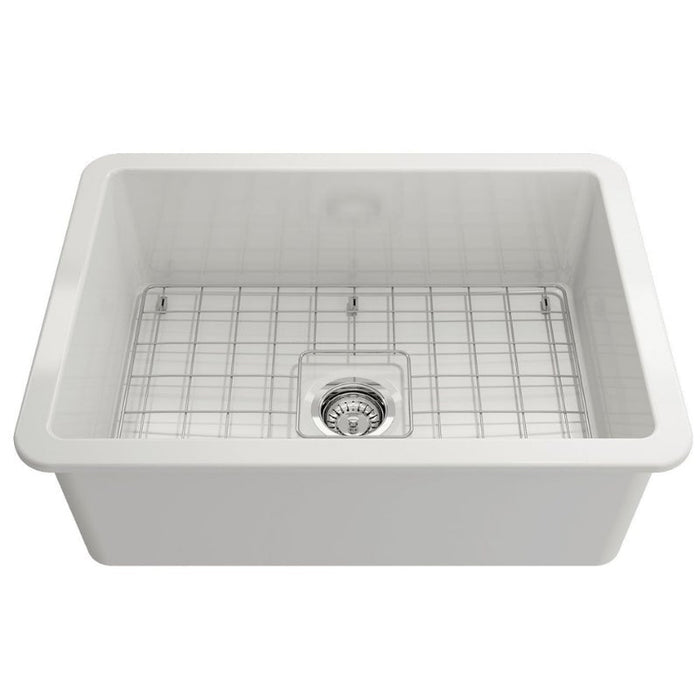 Turner Hastings Cuisine 680mm Inset / Undermount Fireclay Sink-CU68FS-blue-leaf-bathware