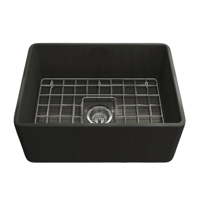 Turner Hastings Novi 600mm Fireclay Butler Sink - Matte Black-NO60FS-MB-blue-leaf-bathware