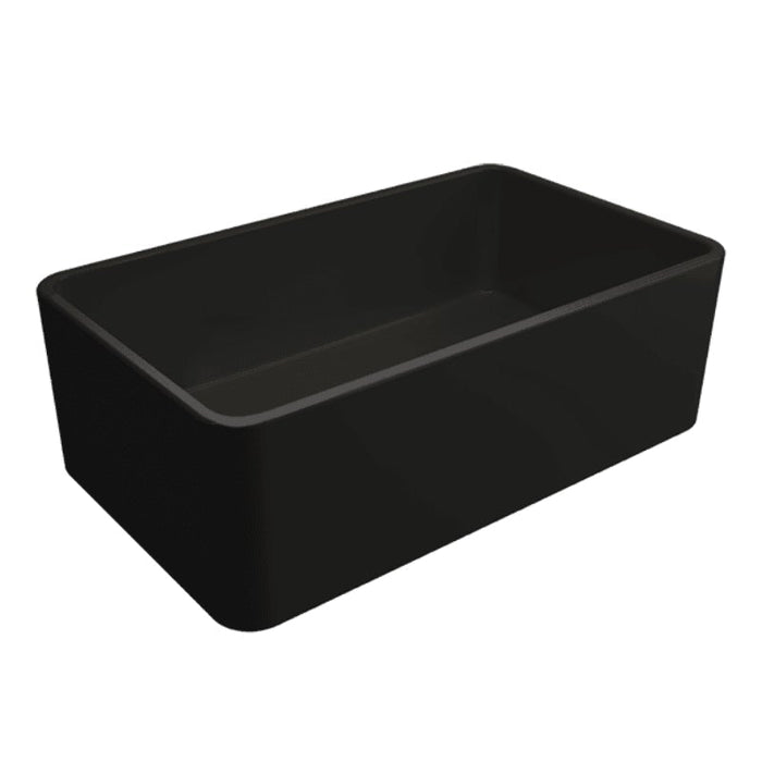 Turner Hastings Novi 750mm Fireclay Butler Sink - Matte Black-NO75FS-MB-blue-leaf-bathware