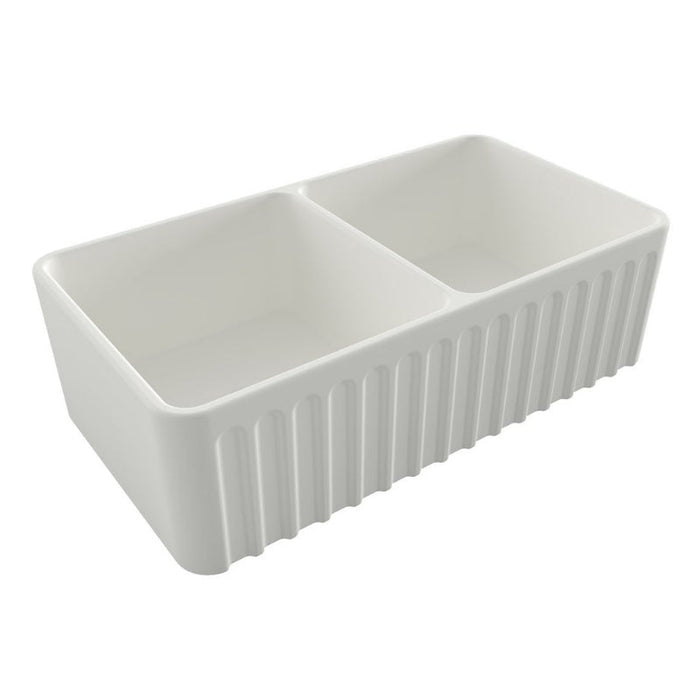 Turner Hastings Novi 850mm Fireclay Butler Sink - Matte White-NO853FS-MW-blue-leaf-bathware