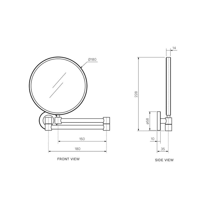 Parisi Envy L'Hotel Wall Mounted Magnifying Mirror