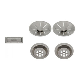 Blanco Strainer System Satin Platinum for Double Bowl Sinks