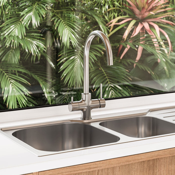 Oliveri Venice Goose Neck 3 Way Filter Tap - Chrome