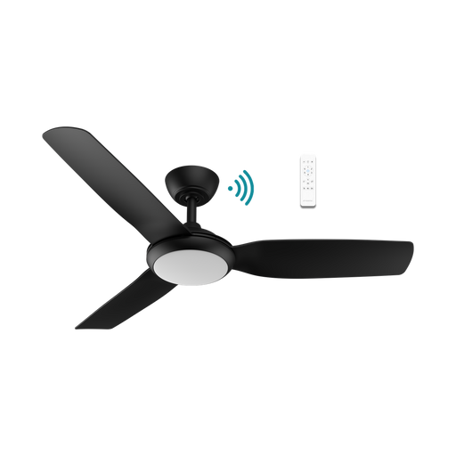 Martec Viper DC 48″ 3 Blade Smart Ceiling Fan With WIFI Remote Control + LED Light - Matt Black