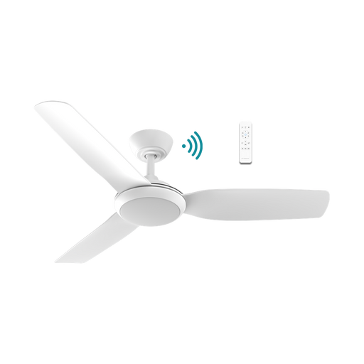 Martec Viper DC 48″ 3 Blade Smart Ceiling Fan With WIFI Remote Control + LED Light - Matt White