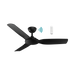 Martec Viper DC 48″ 3 Blade Smart Ceiling Fan With WIFI Remote Control - Matt Black