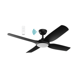 Martec Viper DC 48″ 4 Blade Smart Ceiling Fan With WIFI Remote Control + LED Light - Matt Black