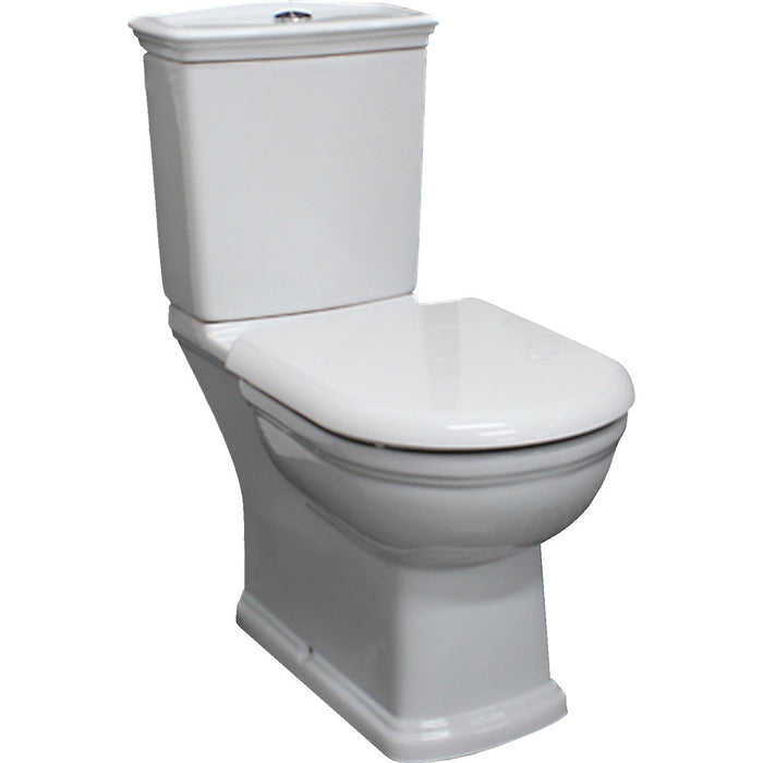 Fienza RAK Washington White Close-Coupled Toilet Suite, Alpine White with S-Trap 240