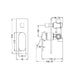 Nero Ecco Shower Mixer With Diverter - Matte Black-NR301311aMB-blue-leaf-bathware