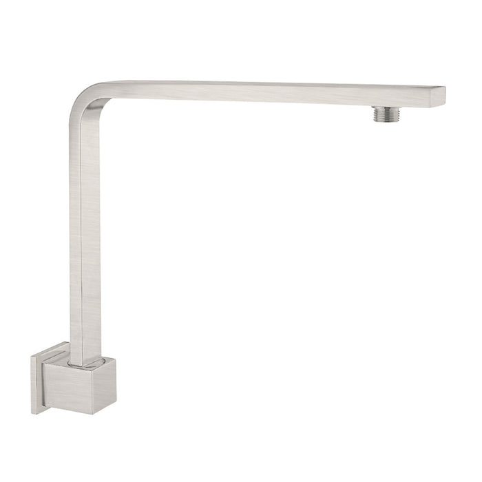 Nero Square Swivel Shower Arm - Brushed Nickel-NR505BN-blue-leaf-bathware