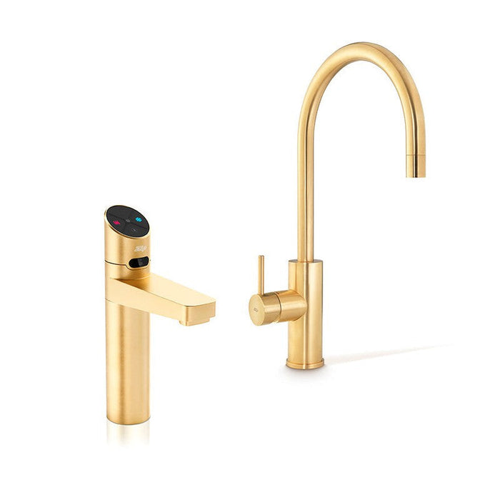 Zip HydroTap G5 BCHA100 4-in-1 Elite Plus tap with Arc Mixer - Brushed Gold-H5E824Z07AU-blue-leaf-bathware