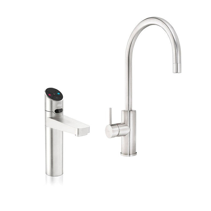 Zip HydroTap G5 BCHA100 4-in-1 Elite Plus tap with Arc Mixer - Brushed Nickel-H5E824Z11AU-blue-leaf-bathware