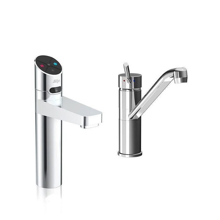 Zip HydroTap G5 BCHA100 4-in-1 Elite Plus tap with Classic Mixer - Brushed Chrome-H5E624Z01AU-blue-leaf-bathware