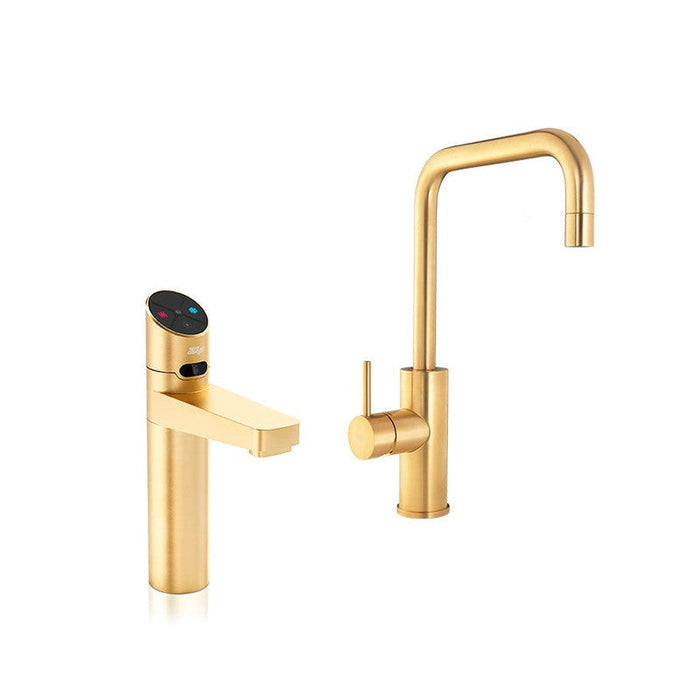 Zip HydroTap G5 BCHA100 4-in-1 Elite Plus tap with Cube Mixer - Brushed Gold-H5E924Z07AU-blue-leaf-bathware