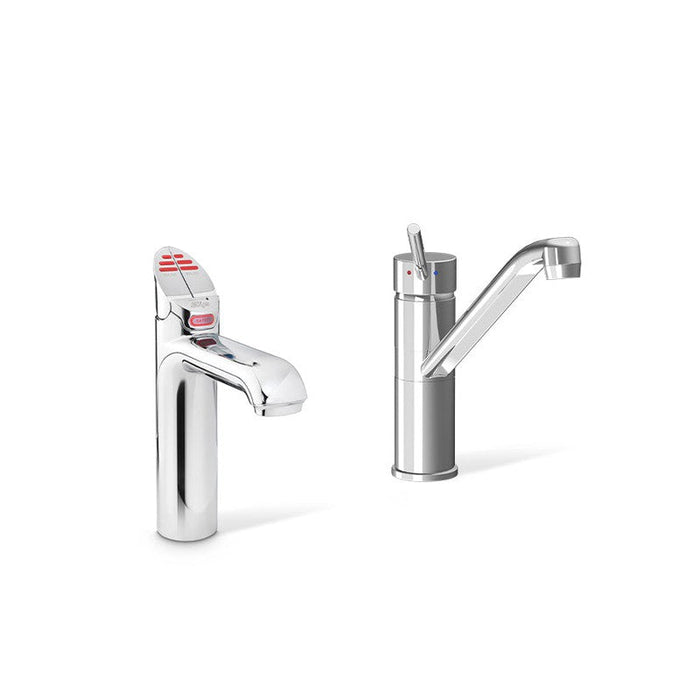 Zip HydroTap G5 BHA100 3-in-1 Classic tap with Classic Mixer - Brushed Chrome-H51657Z01AU-blue-leaf-bathware