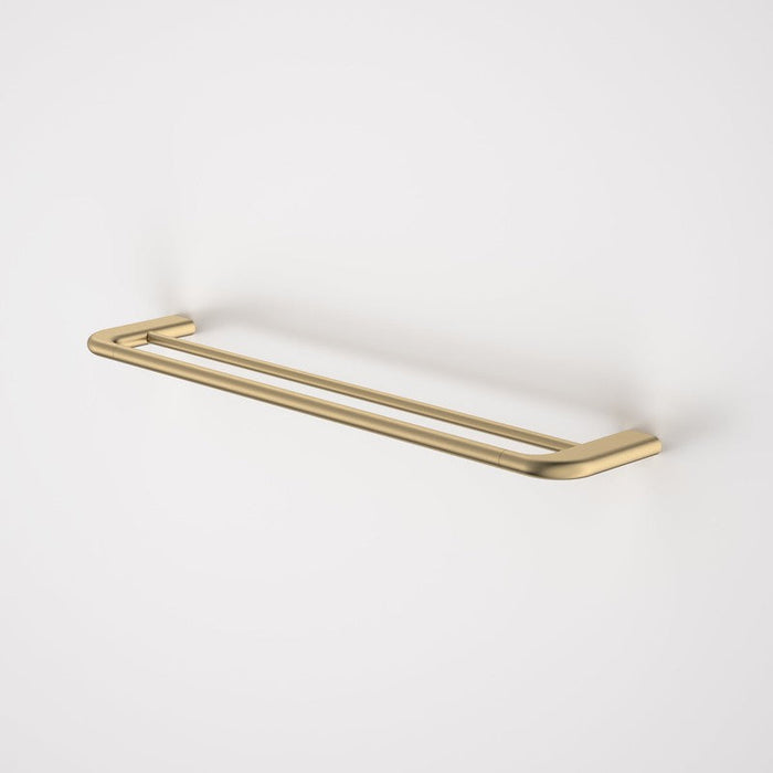 Caroma Contura II 620mm Double Towel Rail - Brushed Brass