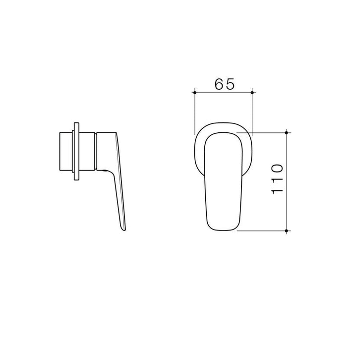 Caroma Contura II Bath/Shower Mixer - Trim Kit - Brushed Nickel