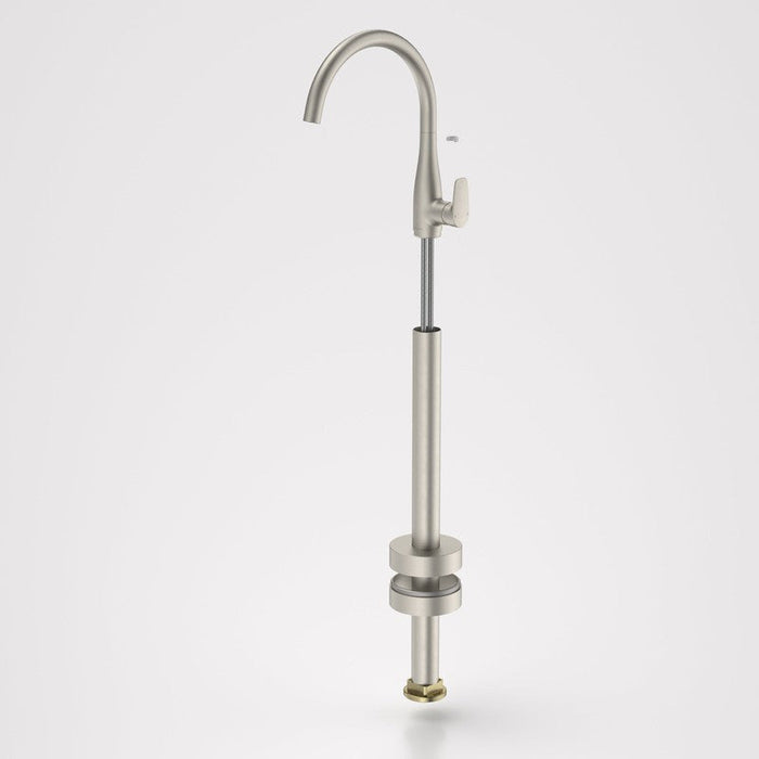 Caroma Contura II Freestanding Bath Filler - Trim Kit - Brushed Nickel