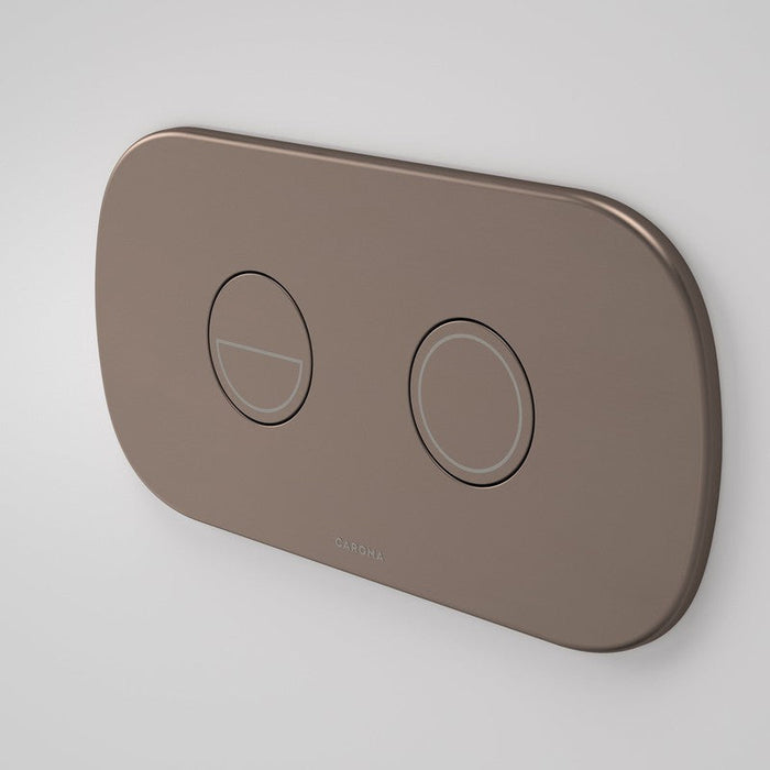 Caroma Contura II Invisi Series II Round DC Dual Flush Button Panel - Brushed Bronze