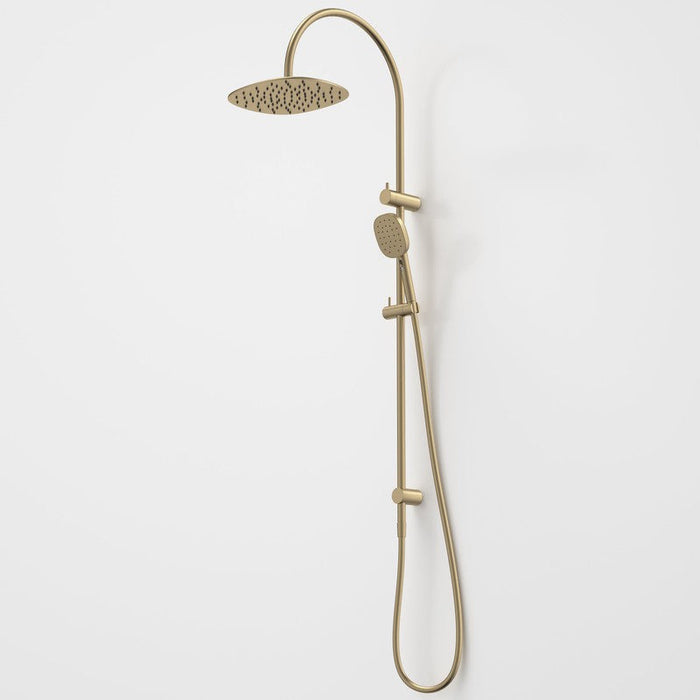Caroma Contura II Rail Shower with Overhead - Brushed Brass