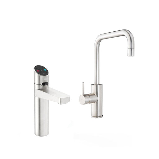 blue-leaf-bathware- Zip HydroTap G5 BCHA100 4-in-1 Elite Plus tap with Cube Mixer - Brushed Nickel-H5E924Z11AU