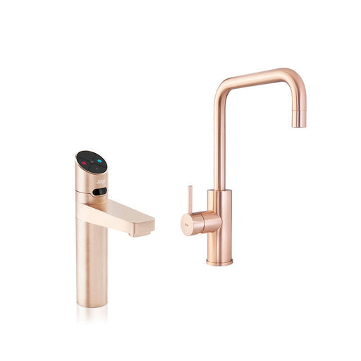blue-leaf-bathware- Zip HydroTap G5 BCHA100 4-in-1 Elite Plus tap with Cube Mixer - Brushed Rose Gold-H5E924Z05AU
