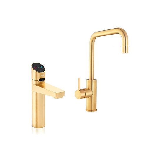 blue-leaf-bathware- Zip HydroTap G5 BCHA40 4-in-1 Elite Plus tap with Cube Mixer - Brushed Gold-H5E922Z07AU
