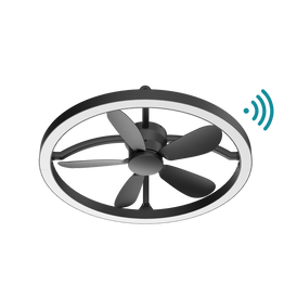 Martec Catalina DC 21″ Smart Ceiling Fan With Remote Control + LED Light - Matt Black