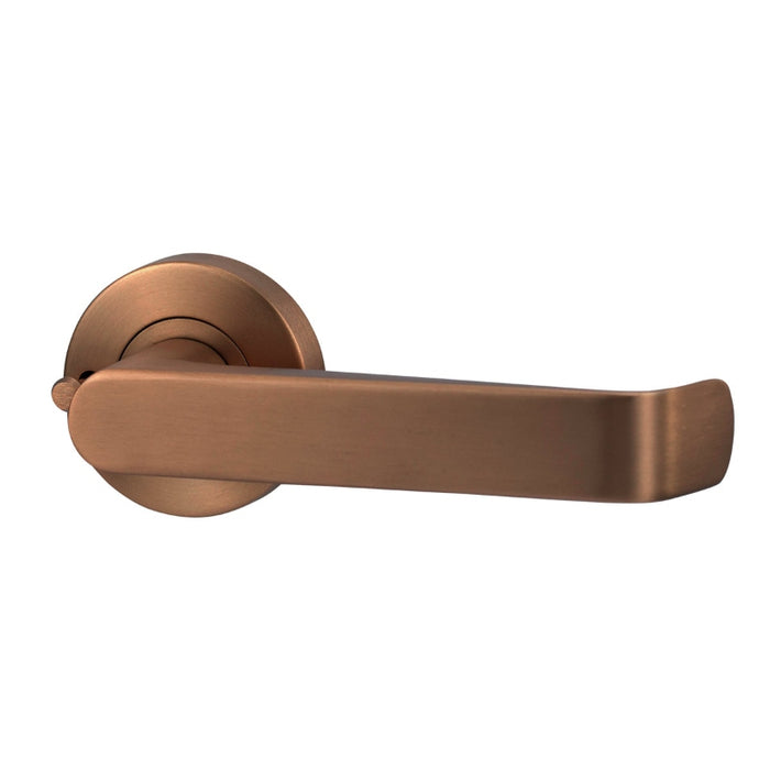 Lockwood Lever V1 Privacy Set With Latch - Satin Bronze PVD