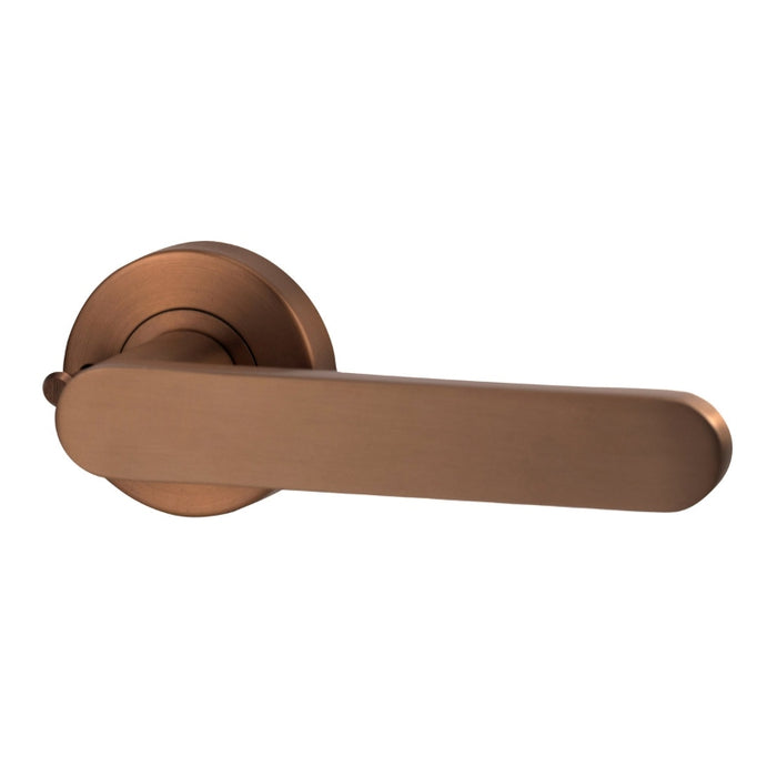 Lockwood Lever V3 Privacy Set With Latch - Satin Bronze PVD