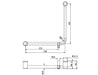 Nero Mecca Care 32mm Ambulant 90 Degree Bent Tube Grab Rail 450x450mm - Brushed Nickel-NRCR3290DBN-blue-leaf-bathware