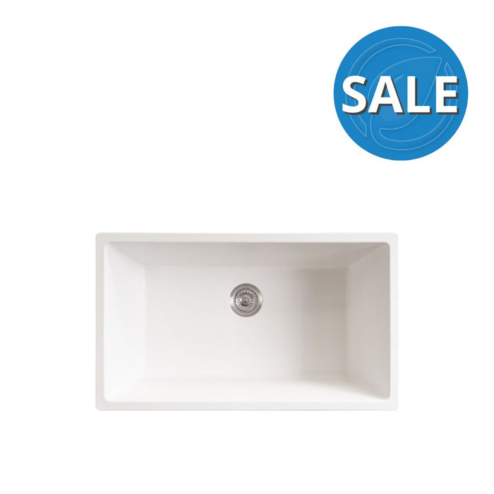 ADP Bellevue Large Rectangular Sink Matte White