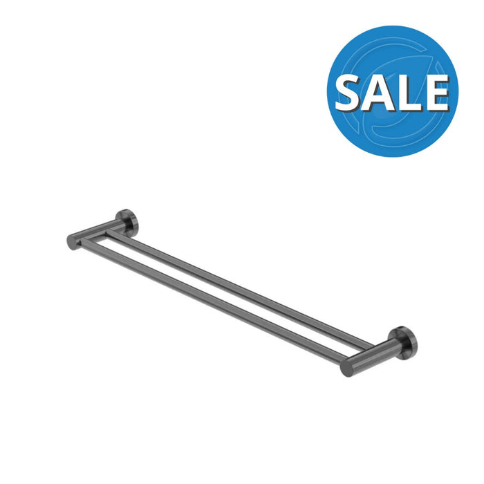 Nero Mecca Double Towel Rail - Gun Metal
