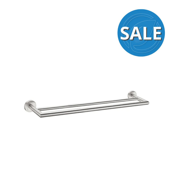 Nero Dolce Double Towel Rail 700mm - Brushed Nickel