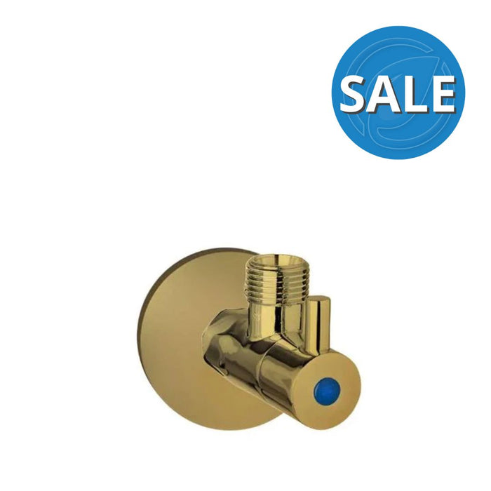 Linkware Dan Elle Chrome Mini Cistern Stop 1/4 Turn Ceramic Disc - Brushed Gold