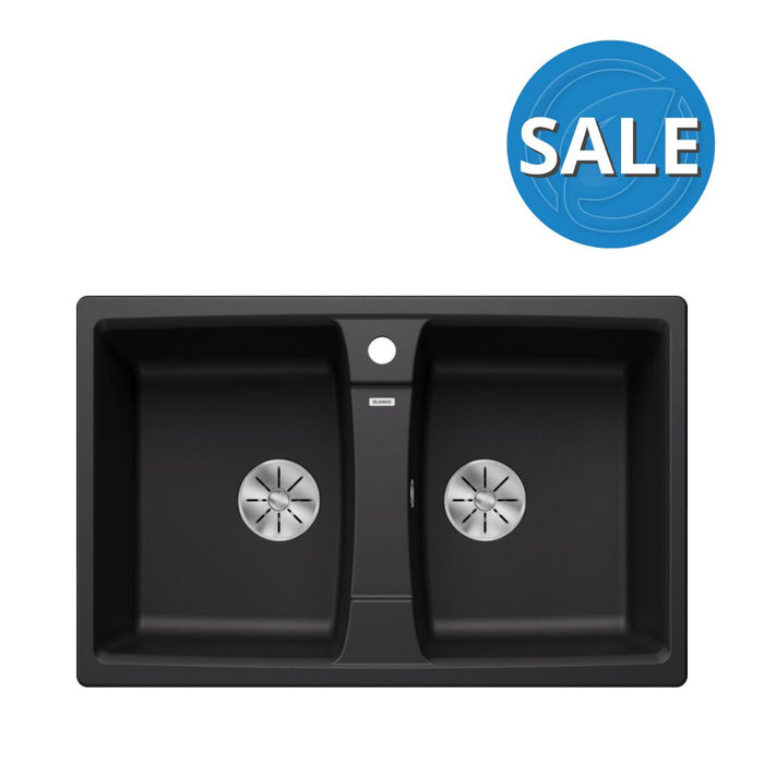 Blanco LEXA 8 Double Bowl Inset Sink - Black