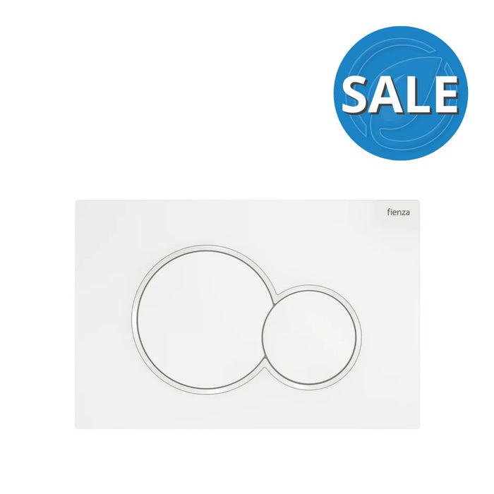 Fienza Sigma Round Button Flush Plate - White Matte