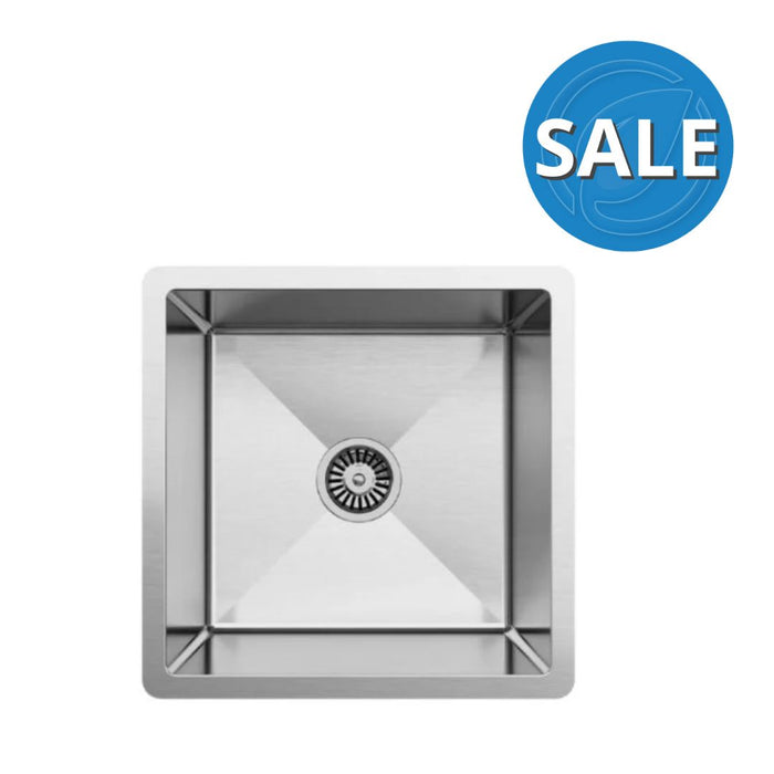 Vellano Arraso 450mm Single Bowl Kitchen Sink - Stainless Steel