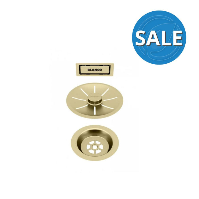 Blanco Strainer System Satin Gold Edition for Single Bowl Sinks