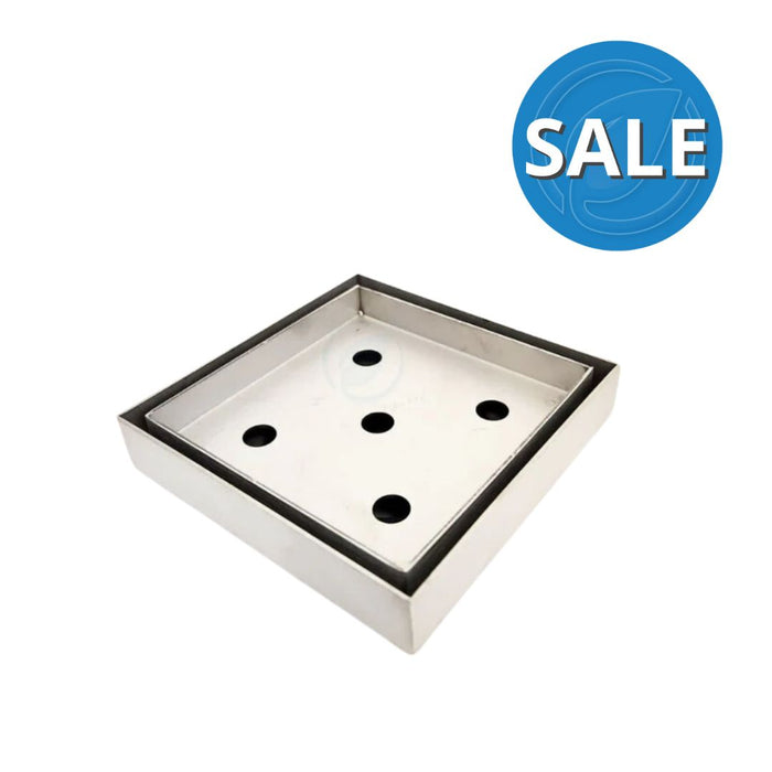 Sienna Square Tile Insert Floor Waste - Stainless Steel