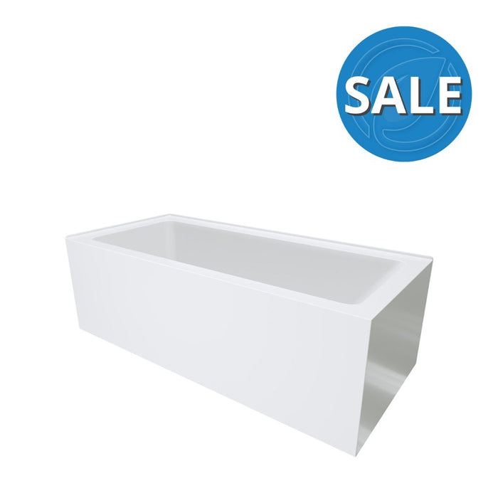Fienza Sentor Right-Hand Acrylic Corner Bath with Overflow, 1650mm