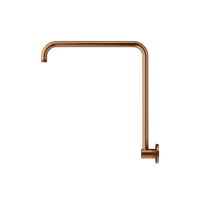 Meir High Rise Shower Arm - Lustre Bronze-blue-leaf-bathware