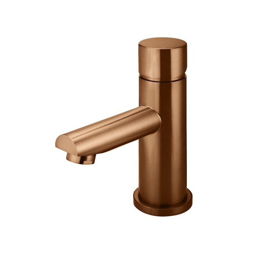 Meir Round Pinless Basin Mixer - Lustre Bronze-blue-leaf-bathware