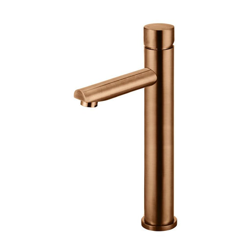 Meir Round Pinless Tall Basin Mixer - Lustre Bronze-blue-leaf-bathware