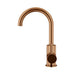 Meir Round Gooseneck Basin Mixer with Cold Start - Lustre Bronze-blue-leaf-bathware
