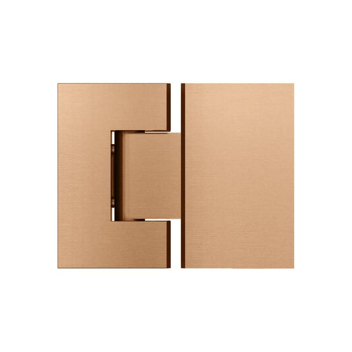 Meir Glass to Glass Shower Door Hinge - Lustre Bronze-blue-leaf-bathware