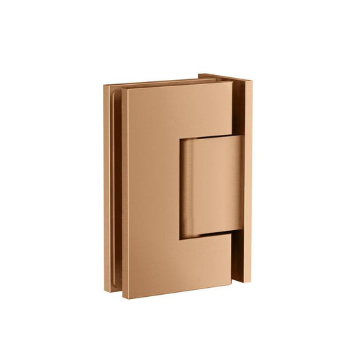 Meir Glass to Wall Shower Door Hinge - Lustre Bronze-blue-leaf-bathware