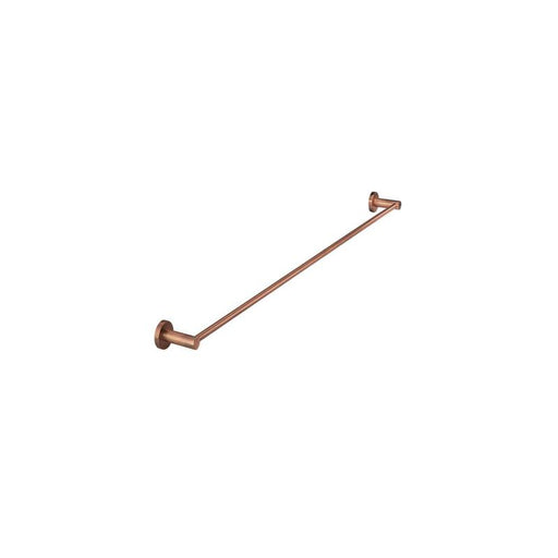 Meir Round Single Towel Rail 600mm - Lustre Bronze-blue-leaf-bathware