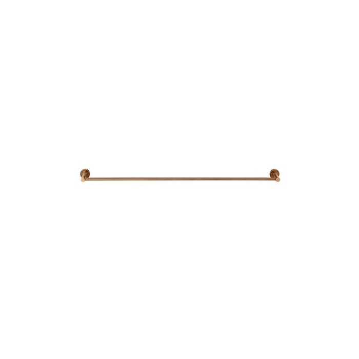 Meir Round Single Towel Rail 600mm - Lustre Bronze-blue-leaf-bathware