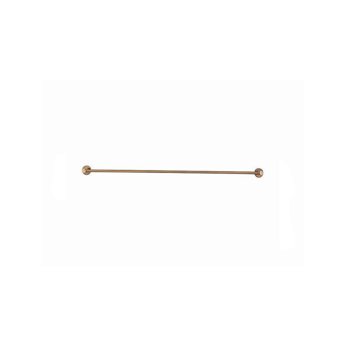 Meir Round Single Towel Rail 600mm - Lustre Bronze-blue-leaf-bathware